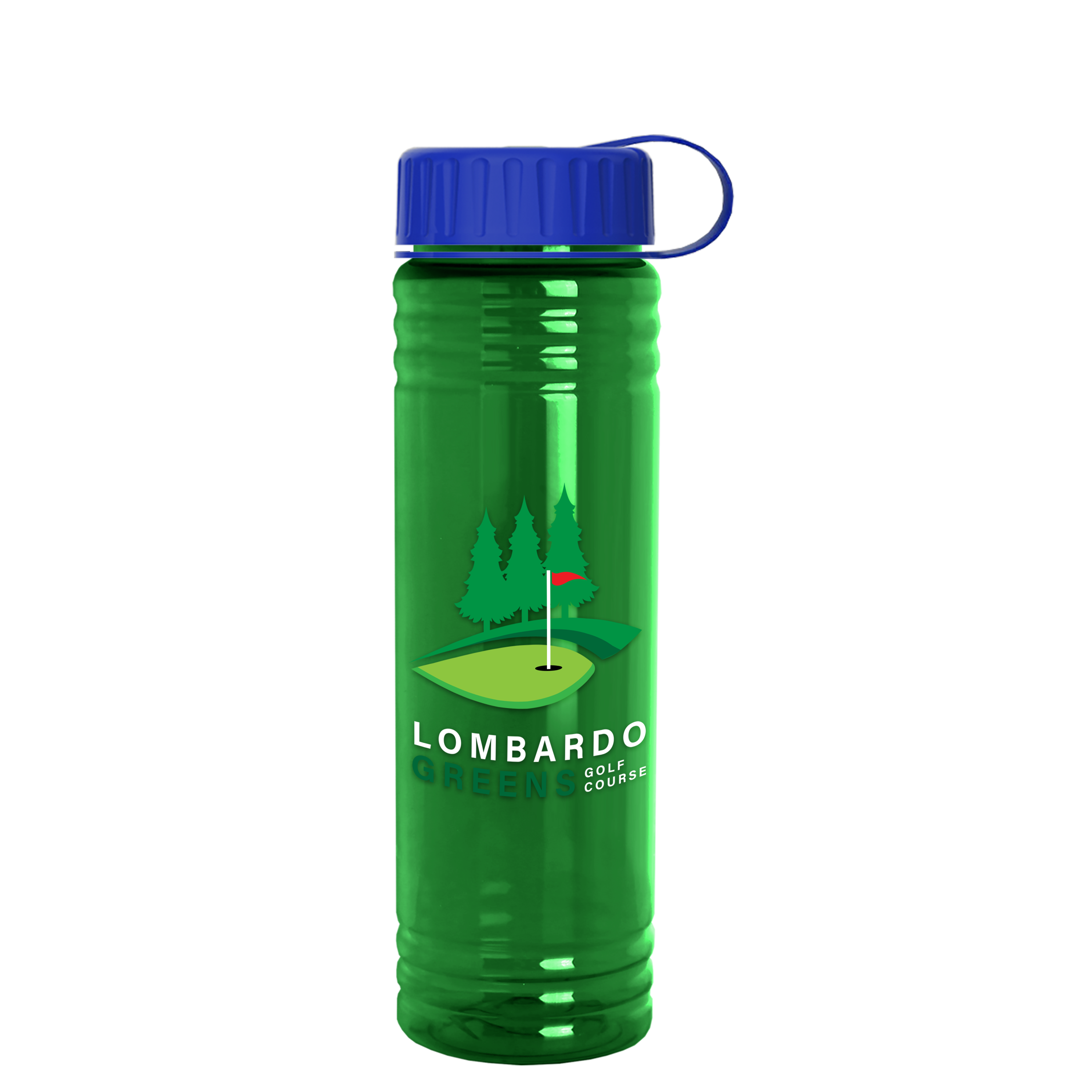Slim Fit RPET Bottle with Tethered Lid - 24 oz.